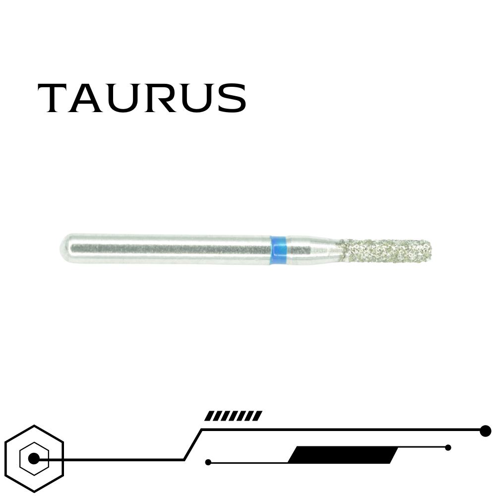 Fraise Taurus turbine - Diamantée, cylindrique, 3 diamètres, 10 pcs