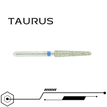 Fraise Taurus turbine - Diamantée, flamme, 4 diamètres, 10 pcs