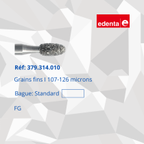 Fraise FG Edenta egg / football / ovoïde – instrument rotatif pour soins dentaires