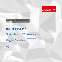 Fraise FG Edenta cylindrique bout arrondi – instrument rotatif pour soins dentaires