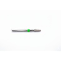 Fraise dentaire diamantée FG 845 à biseau et bord arrondi avec bague de couleur rouge sur tige en acier inoxydable.