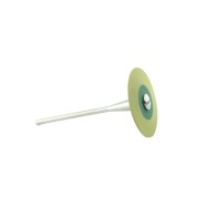 Polissoir diamanté gris de forme conique pour la finition de prothèses en zircone et céramique dentaire.
