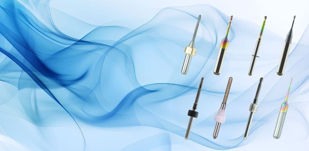 Fraises Cad-Cam. Zircone. Pmma. disilicate.wax. Chrome-cobalt